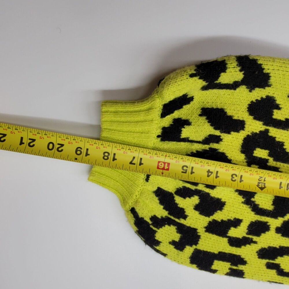 FARM Rio Mixed Leopards Cardigan XS Orange Purple Green Ombre Knit Open Front - Picture 15 of 15